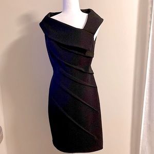 DKNY Sleeveless Shawl Neck Dress